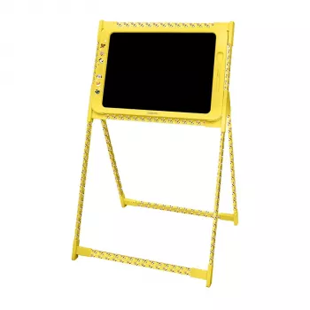 Tablet de escrita LCD LogiLink 19 cm, amarelo – quadro de desenho multicolorido reutilizável com função de apagar e bloquear