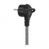 LogiLink LPS104 Cabo de extensão, CEE 7/7 para CEE 7/3, trança têxtil, preto/cinzento, 3 m
