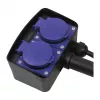Logilink LPS214 Régua de tomadas, 2 tomadas com contacto de proteção, IP44, estaca de terra, cabo de 2m