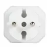 LogiLink LPS218 Adaptador de tomada europeu com 2 tomadas, branco