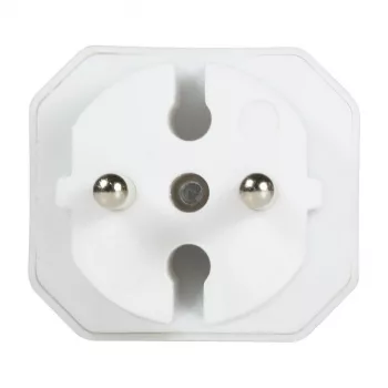 LogiLink LPS218 Adaptador de tomada europeu com 2 tomadas, branco