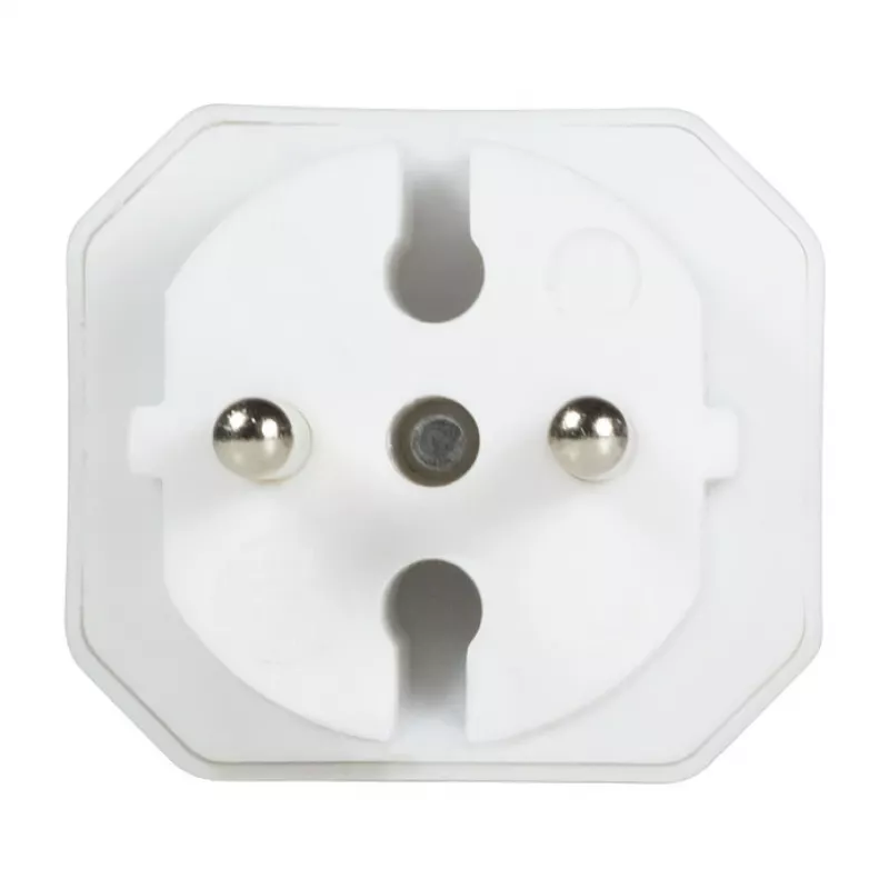 LogiLink LPS218 Adaptador de tomada europeu com 2 tomadas, branco