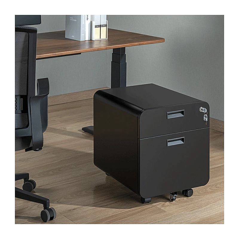 Arquivador móvel LOGILINK, 2 gavetas com fechadura, preto
