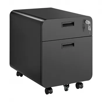 Arquivador móvel LOGILINK, 2 gavetas com fechadura, preto