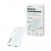 Power bank móvel Logilink, LiPo, 10000 mAh, USB-C entrada/saída, branco