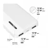 Power bank móvel Logilink, LiPo, 10000 mAh, USB-C entrada/saída, branco