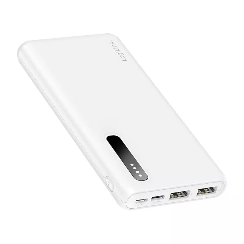 Logilink Power Bank portátil, LiPo, 8000 mAh, Branco
