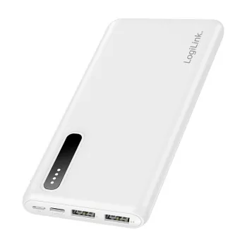 Logilink Power Bank portátil, LiPo, 8000 mAh, Branco