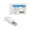 Ficha modular LogiLink RJ45 Cat.6A, UTP, sem ferramentas, branca