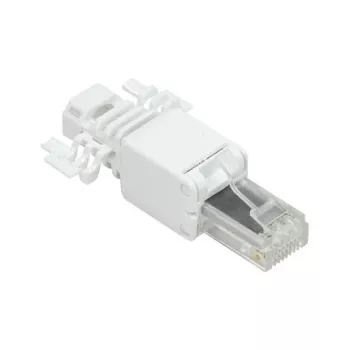 Ficha modular LogiLink RJ45 Cat.6A, UTP, sem ferramentas, branca