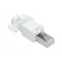 Ficha modular LogiLink RJ45 Cat.6A, UTP, sem ferramentas, branca