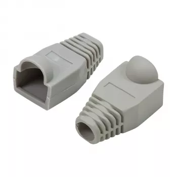 LogiLink bota para ficha RJ45 modular 6,5 mm cinzento, 50 unid.
