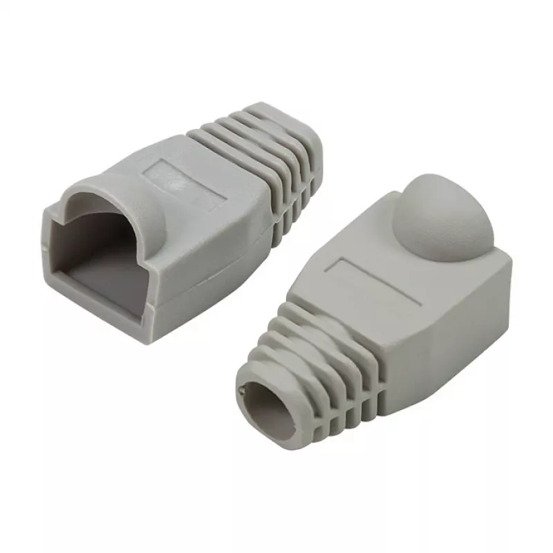 LogiLink bota para ficha RJ45 modular 6,5 mm cinzento, 50 unid.