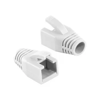 LOGILINK MP0035W Ficha RJ45 com bota para cabo 8mm branco, 50 unidades