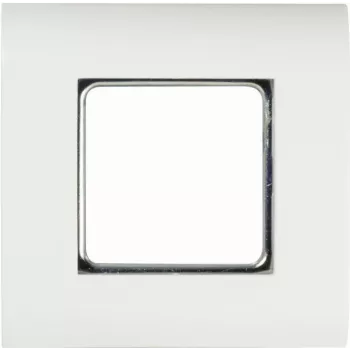 LogiLink NF0002 caixa de parede embutir 80x80 mm com recorte 45x45 mm, branco puro, sistema francês
