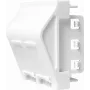 LogiLink NF0012 placa de parede encastrada para 2 módulos keystone, 45 x 45 mm, sistema francês, branco puro