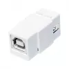 LogiLink NK0017 Módulo keystone USB 2.0 Type-A fêmea para Type-B fêmea, branco
