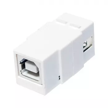 LogiLink NK0017 Módulo keystone USB 2.0 Type-A fêmea para Type-B fêmea, branco