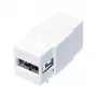 LogiLink NK0017 Módulo keystone USB 2.0 Type-A fêmea para Type-B fêmea, branco