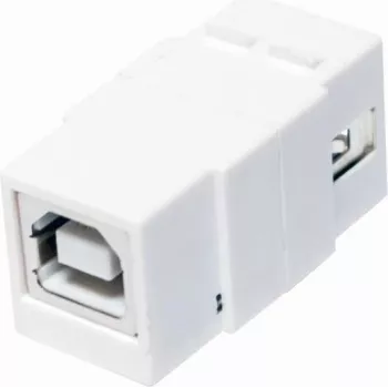 Adaptador LogiLink NK0017 USB 2.0 conector fêmea A para conector fêmea B plano branco