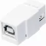 Adaptador LogiLink NK0017 USB 2.0 conector fêmea A para conector fêmea B plano branco