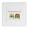 Módulo de acoplamento LogiLink NK0026 Keystone conector fêmea RCA para conector fêmea F, amarelo