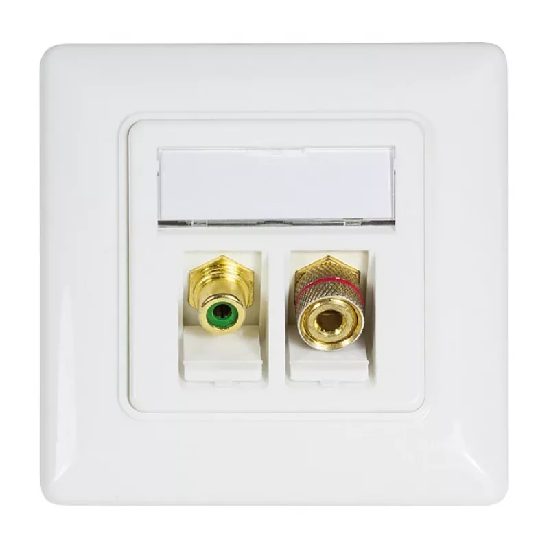 Módulo de acoplamento LogiLink NK0026 Keystone conector fêmea RCA para conector fêmea F, amarelo