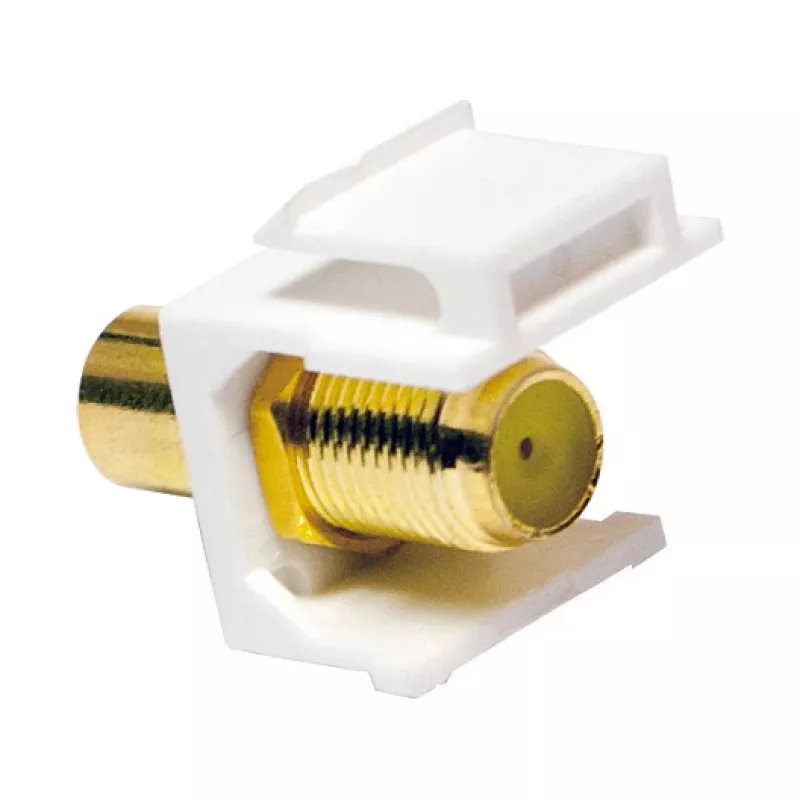 Módulo de acoplamento LogiLink NK0026 Keystone conector fêmea RCA para conector fêmea F, amarelo