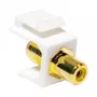 Módulo de acoplamento LogiLink NK0026 Keystone conector fêmea RCA para conector fêmea F, amarelo