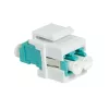 Acoplador de fibra ótica LogiLink NK0031 Keystone LC-Duplex Multimodo OM3/OM4, aqua