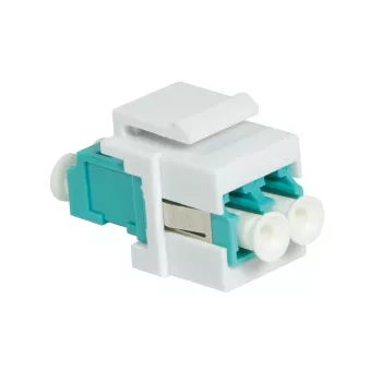 Acoplador de fibra ótica LogiLink NK0031 Keystone LC-Duplex Multimodo OM3/OM4, aqua