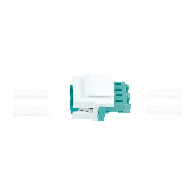Acoplador de fibra ótica LogiLink NK0031 Keystone LC-Duplex Multimodo OM3/OM4, aqua