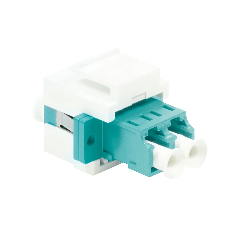 Acoplador de fibra ótica LogiLink NK0031 Keystone LC-Duplex Multimodo OM3/OM4, aqua