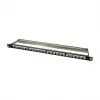 Painel de patch Keystone blindado LogiLink NK4040 24 portas, 0,5U, preto
