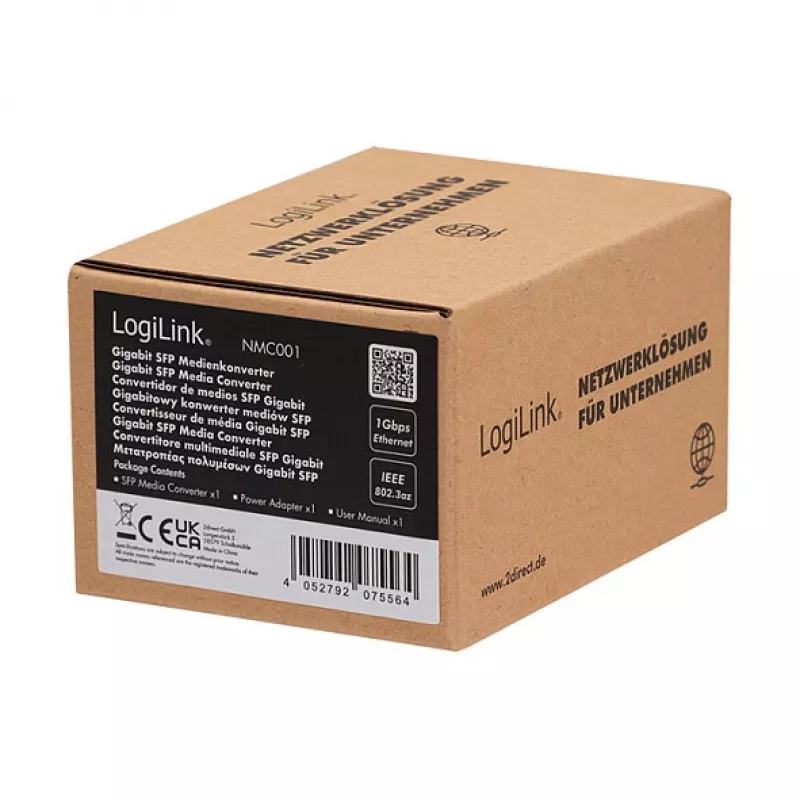 Logilink NMC001 Conversor de media Gigabit RJ45 para SFP