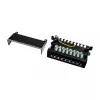 LogiLink NP0017B patch panel – 8 portas Cat6 STP, montagem na parede/sob a secretária, preto
