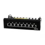 LogiLink NP0017B patch panel – 8 portas Cat6 STP, montagem na parede/sob a secretária, preto
