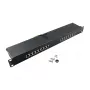 Patch panel LOGILINK NP0057 Cat6 STP, 19 polegadas 1U 16 portas, RJ45/LSA IDC, Black EconLine