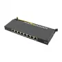 LogiLink NP0064B painel de patch desktop, 8 portas Cat6A STP, 0.5 U, preto