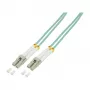 LogiLink OM3 LC/LC Cabo de rede de fibra ótica multimodo duplex 20m azul-água
