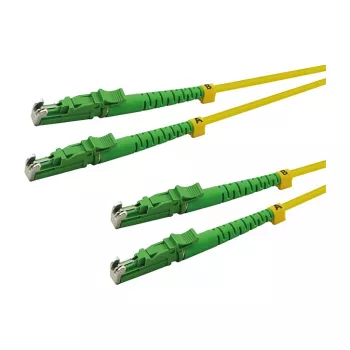 Cabo de rede de fibra ótica LogiLink OS2 monomodo duplex LSH/APC para LSH/APC 1m amarelo LSZH