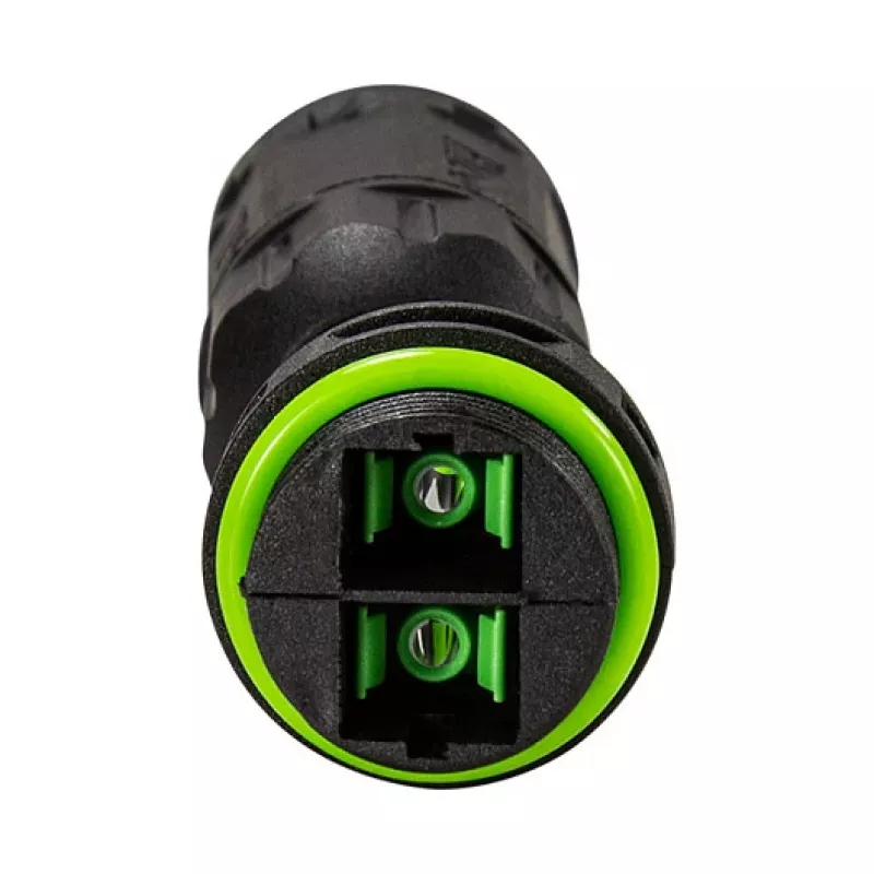 LOGILINK conector de fibra ótica duplex SC para exterior com 2 prensa-cabos, IP67, preto