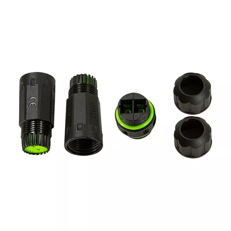 LOGILINK conector de fibra ótica duplex SC para exterior com 2 prensa-cabos, IP67, preto