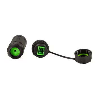 LOGILINK Conector SC simplex de fibra ótica exterior com prensa-cabo e tampa de proteção contra pó