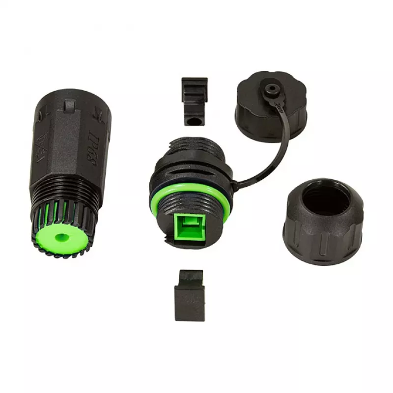 LOGILINK Conector SC simplex de fibra ótica exterior com prensa-cabo e tampa de proteção contra pó