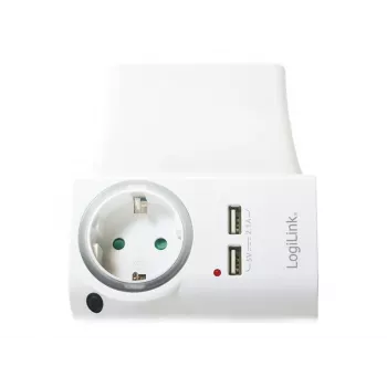 LOGILINK PA0165 Carregador USB-A 10,5 W com Estação de Carregamento (Branco)