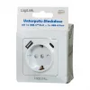LOGILINK PA0253 Tomada de parede com 1 tomada Schuko, 1 porta de carregamento USB-A e 1 USB-C, 3,1 A, branco
