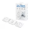 LOGILINK PA0344 carregador magnético 3-em-1 para dispositivos Apple, branco, dobrável, MagSafe, 15W