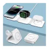 LOGILINK PA0344 carregador magnético 3-em-1 para dispositivos Apple, branco, dobrável, MagSafe, 15W