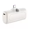 LogiLink PA0349W Power Bank Portátil, 5000 mAh, LiPo, Ficha USB-C Dobrável Integrada e Conector USB-C, Branco